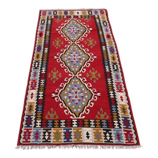 1980s Traditional Red Cappadocia Kilim For Sale