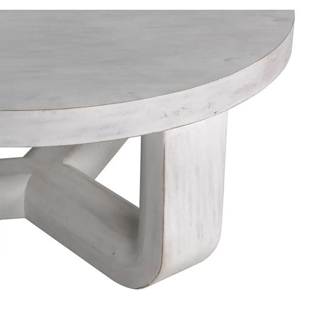 Noir Joel Coffee Table, White Wash For Sale - Image 4 of 4