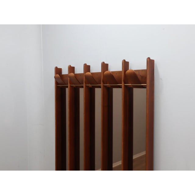Vintage Wood Entryway Coat Rack with Mirrors by La Moderna, 1970s For Sale - Image 4 of 14
