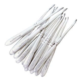 1920s Set of Silver Nut Picks From the Hotel Lincolnshire in Boston - 12 pcs For Sale