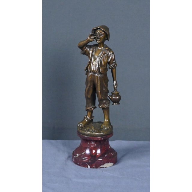 Dubois, The Little Water Carrier, Late 19th Century, Bronze For Sale - Image 11 of 16