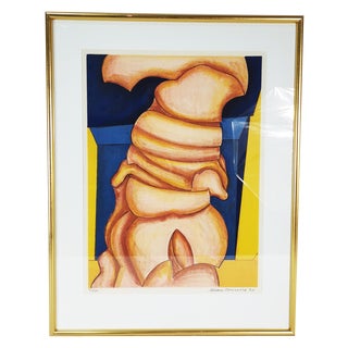 Allan Schmidt, Abstract Figure, Color Lithograph, 1971 For Sale
