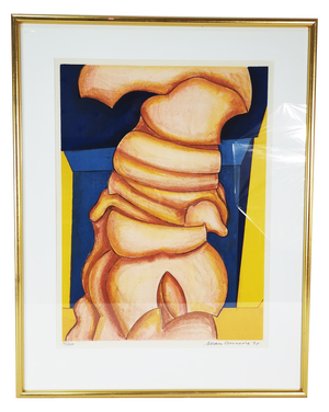 Allan Schmidt, Abstract Figure, Color Lithograph, 1971