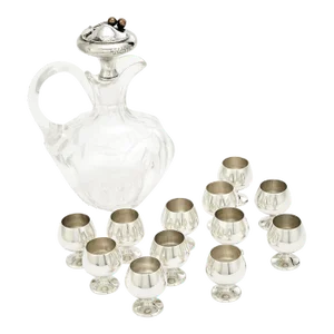 Mid 20th Century Sterling Silver Barware Service for 12 People