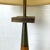 Mid 20th Century Sculptural Mid-Century Modern Walnut and Brass Table Lamp With Oversized Drum Shade For Sale - Image 12 of 12