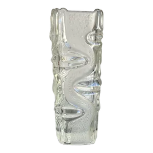 1960s Czech Bohemia Frosted Art Glass Vase