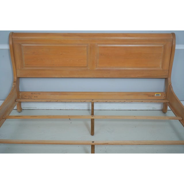 1990s Ethan Allen King Size Country French Sleigh Bed For Sale - Image 5 of 18