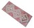 1970s Vintage Faded Pink Turkish Rug 1x3 Hand Knotted Small Boho Mat Wool Runner Decor For Sale - Image 5 of 11