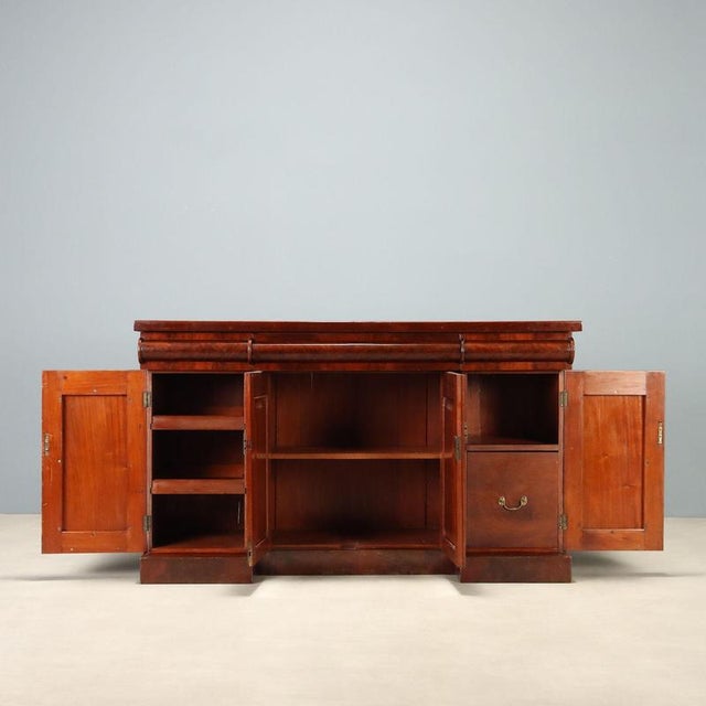 19th Century English Mahogany Credenza For Sale - Image 3 of 14