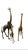 Stunning, rare 3-piece vintage family set of solid brass giraffe floor sculptures. These are iconic Mid-Century Modern /...