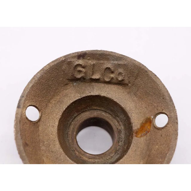 Antique 5.5 In. Aesthetic Bronze Door Back Plate With Keyhole For Sale - Image 6 of 7