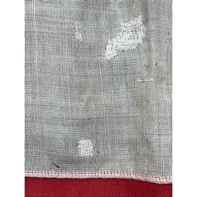 1920s Large Antique American Flag 48 Star Wool With Sewn Stars and Stripes With Wonderful Old Repairs Rare. 12x8’ For Sale - Image 5 of 7