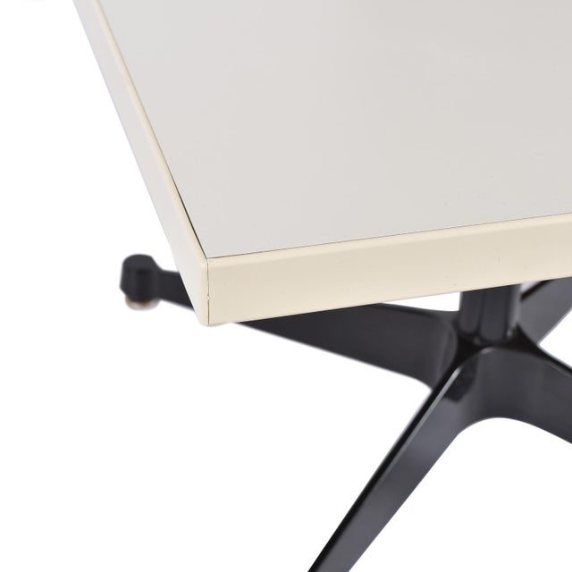 Vintage Charles Eames for Herman Miller Rectangular White and Black Side Table For Sale - Image 11 of 12