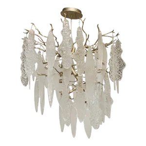 Modern Organic Crystal Branch Chandelier