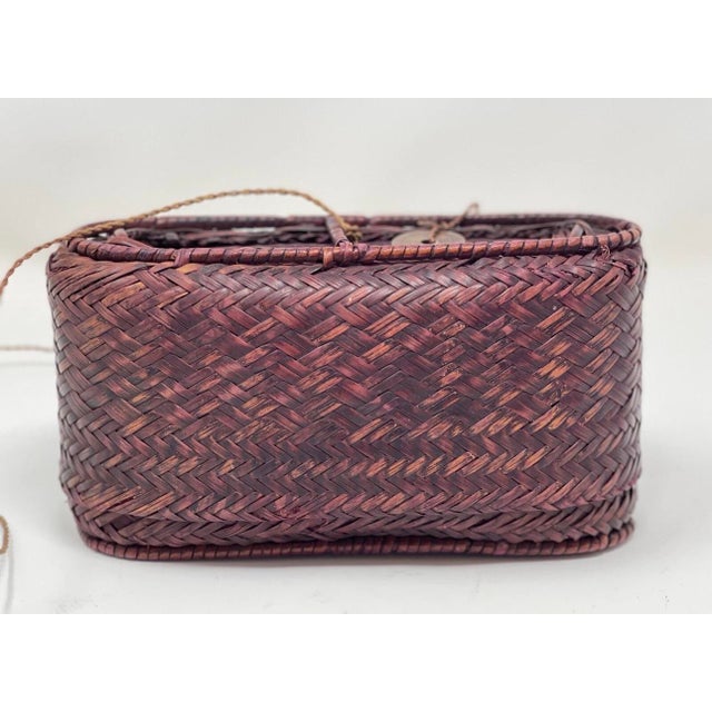Wine Vintage Southeast Asia Tobacco Storage Basket. For Sale - Image 8 of 10