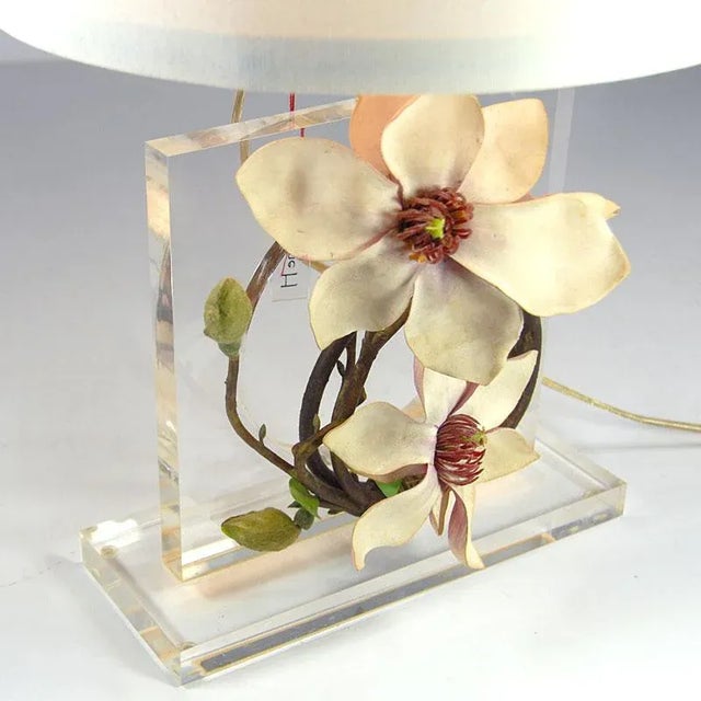 Vintage Acrylic Glass Table Lamp, 1980s For Sale - Image 8 of 12