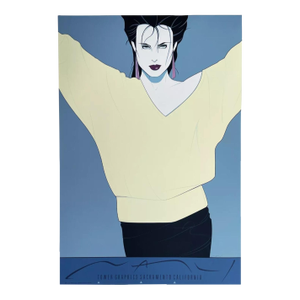 Original Nc8 "Yellow Sweater" by Patrick Nagel, 1986 Serigraph