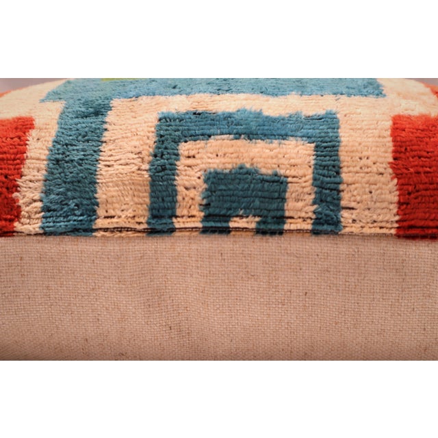 Contemporary Luxury Green Bluish Velvet Throw Pillow & Down Insert For Sale In San Francisco - Image 6 of 9