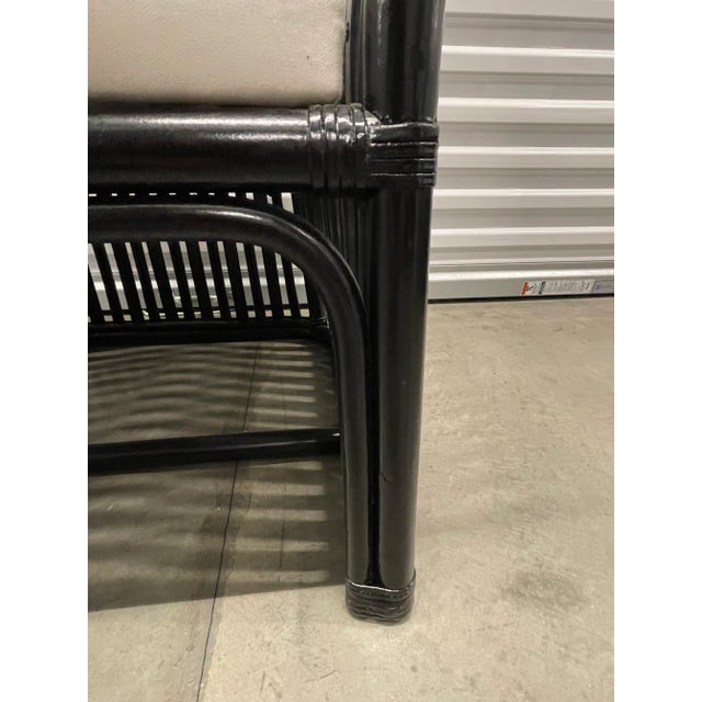 Wood 1970s Vintage Black Rattan Chairs - Set of 2 For Sale - Image 7 of 11