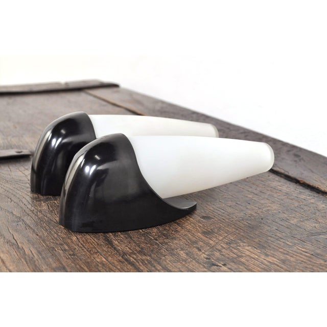 1960s Vintage Bakelite Wall Light in Milk Glass from Bo-Niko, 1960s For Sale - Image 5 of 11