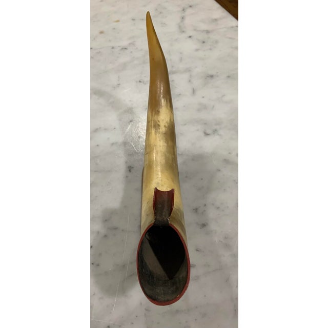 Vintage Mid-Century Natural Steer Horn & Metal Desktop Cigar/Cigarette Ashtray - Ralph Lauren, Western Decor, Lodge, Cabin or Man Cave - See Pics! For Sale In New Orleans - Image 6 of 7