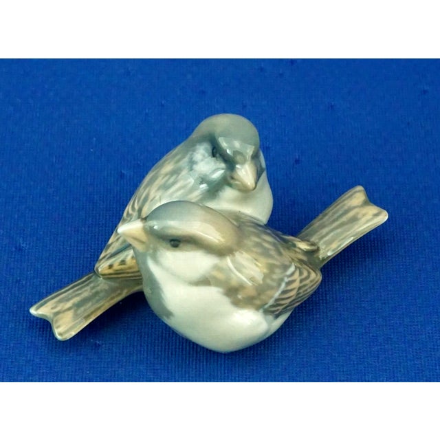 Beige 20th Century Porcelain Sparrows Statuette from Royal Copenhagen, Denmark, 1890s-1910s For Sale - Image 8 of 18