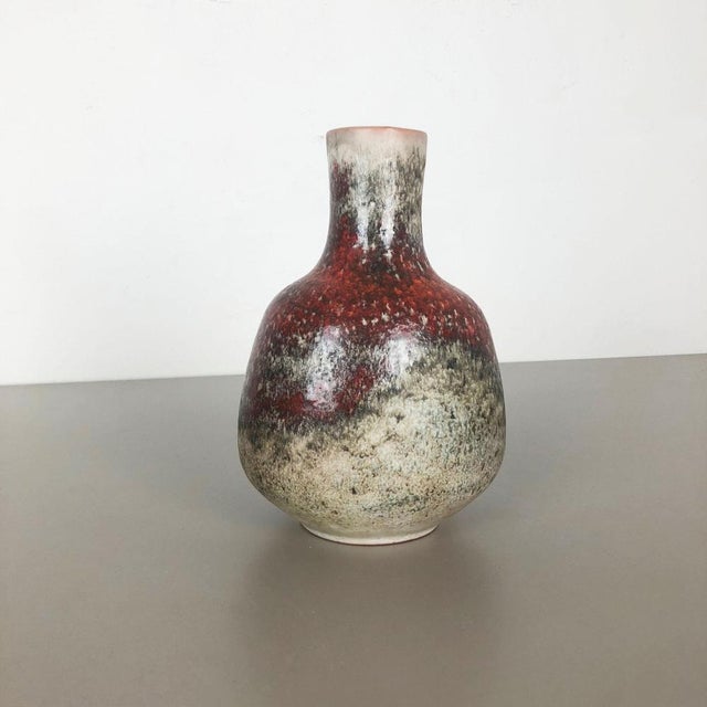 Abstract Ceramic Pottery Vase by Karlsruher Majolika, Germany, 1950s For Sale - Image 3 of 17