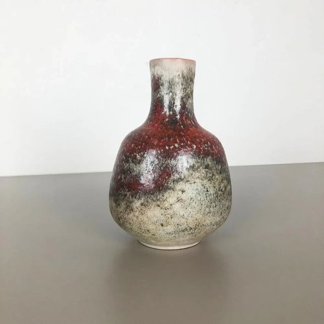 Abstract Ceramic Pottery Vase from Karlsruher Majolika, Germany, 1950s For Sale - Image 3 of 17