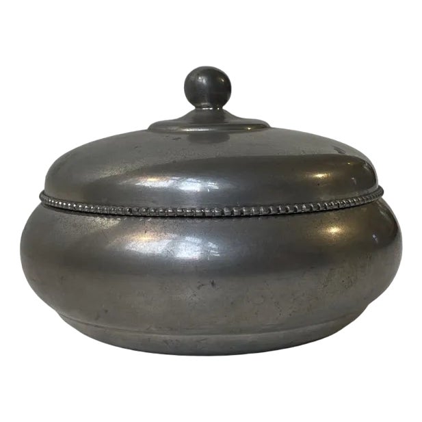 Art Deco Trinket Jar in Pewter by Just Andersen, 1930s For Sale