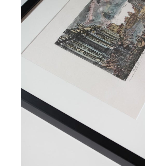 Black Giovanni Battista Piranesi, View of the Vast Trevi Fountain, 1750, Ink & Watercolor & Paper For Sale - Image 8 of 10