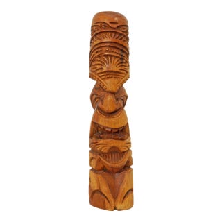 Vintage Tiki Totem 11 ¾ in 1950's or 60's For Sale