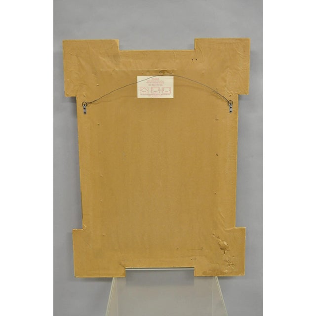 Vintage Italian Regency Silver & Gold Gilt Wood Frame Beveled Glass Wall Mirror For Sale - Image 10 of 13