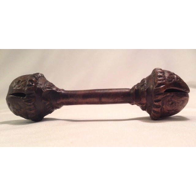 Brutalist Vintage Brass Bell Rattle For Sale - Image 3 of 11