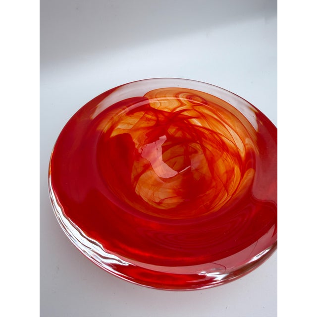 Red Kosta Boda Atoll Bowl by Anna Ehrner For Sale - Image 8 of 10