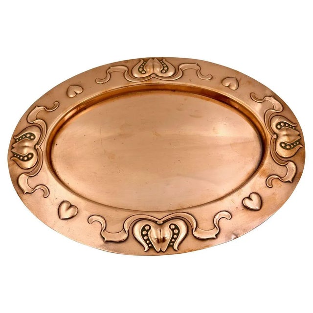 Antique English Arts & Crafts copper tray. Unsigned.