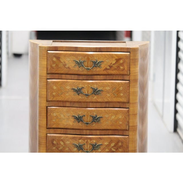 French Inlaid Wood Chest of Drawers, 1930s For Sale - Image 4 of 18