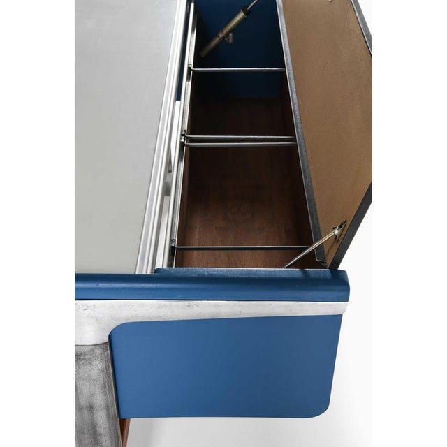 Mid-Century Desk in Aluminum, Lacquer, Laminate and Teak attributed to George Nelson, 1960s For Sale - Image 6 of 11