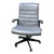 Vintage Richard Sapper Knoll Management Grey Leather Office Chairs For Sale