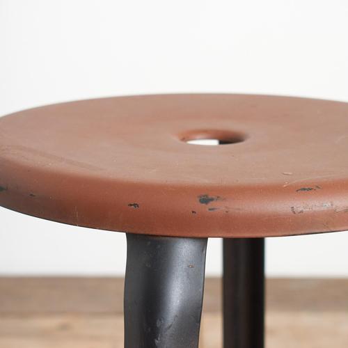 1950s Vintage French Industrial Nicolle Style Stool, 1950s For Sale - Image 5 of 8