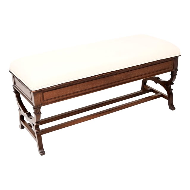 Antique Victorian Piano Duet Bench, 1880 For Sale