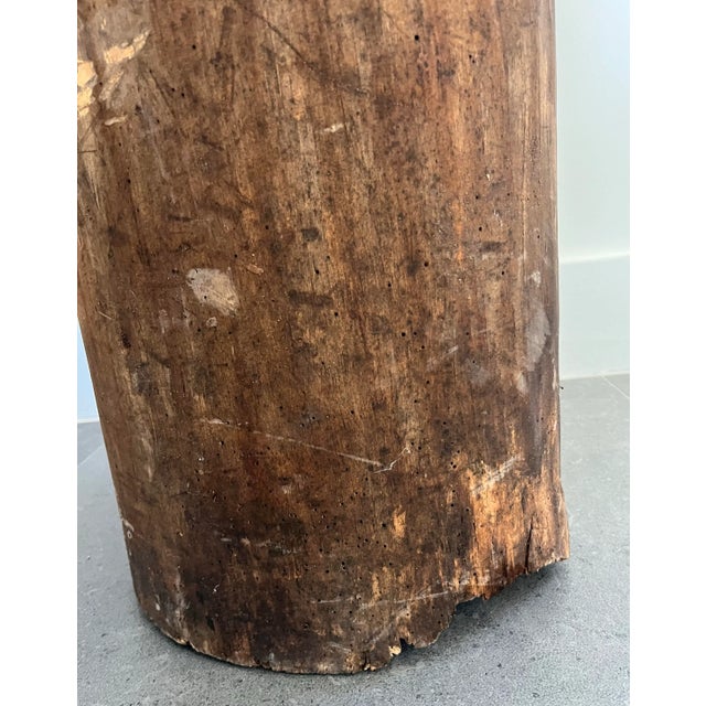 Antique Tree Trunk Barrel or Planter For Sale - Image 9 of 12