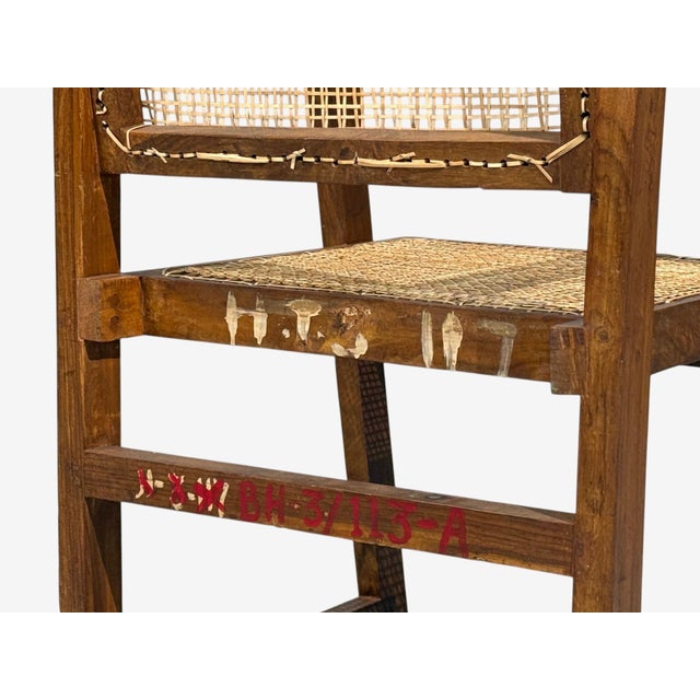 Pierre Jeanneret, Six Dining Chairs, Teak, Cane, Chandigarh, India, 1960s For Sale - Image 12 of 16