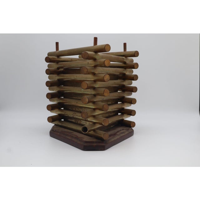 Mid-Century Modern Sculptural Brass & Copper Planter, 1950s For Sale - Image 4 of 6