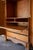Wood 1970's Rattan Etched Wood Safari Armoire Wardrobe Storage Cabinet For Sale - Image 7 of 14