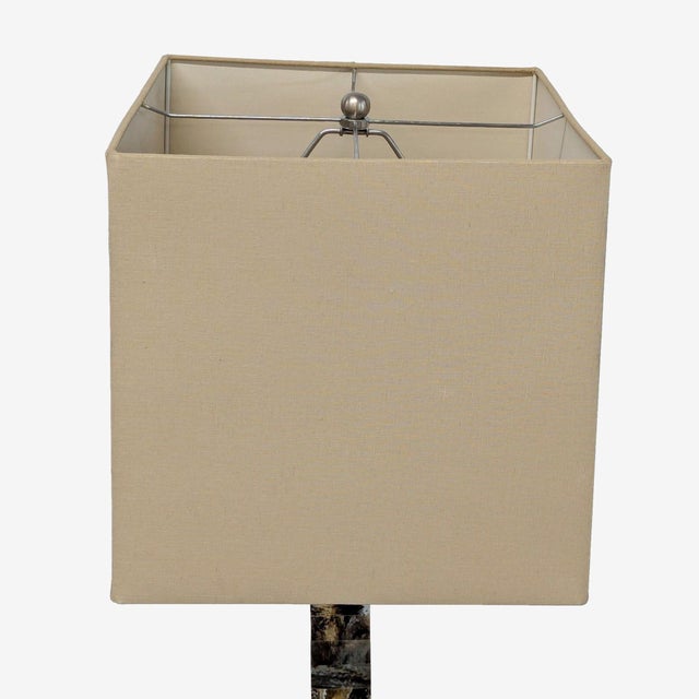 Arteriors Home Arteriors Tanner Modern Floor Lamp With Mixed Horn Finish and Square Shade For Sale - Image 4 of 8