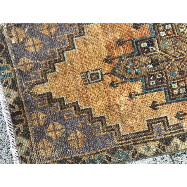 1960s Vintage Hand-knotted Decoative Rug For Sale - Image 4 of 6