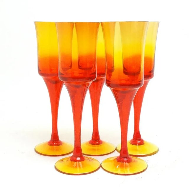 Glasses by Zbigniew Horbowy for Sudety Glassworks, Poland, 1970s, Set of 5 For Sale - Image 6 of 8