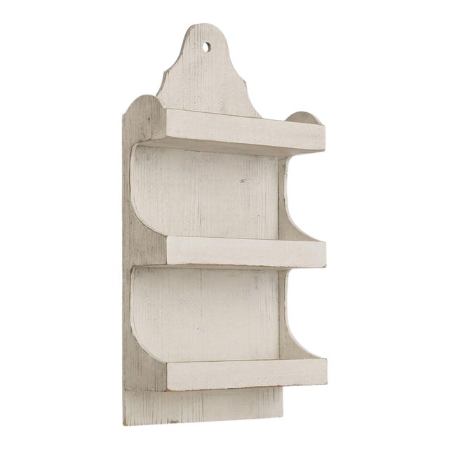 White Wooden Wall Shelf Unit Chairish