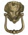 Brass Antique English Brass Lion Head Door Knocker For Sale - Image 8 of 10