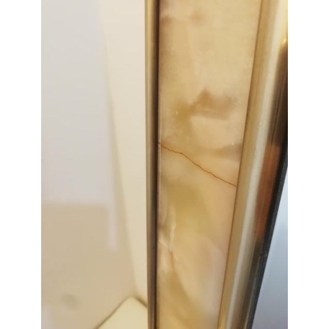 Vintage Mirror with Brass and Marble Frame, Italy, 1960s For Sale - Image 10 of 13